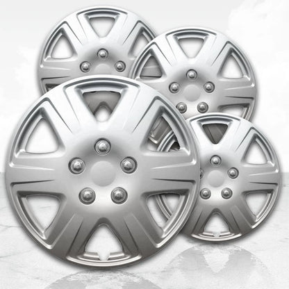 Hubcaps Wheel Covers 15 Inch Silver Set of 4 for Toyota Corolla (2003–2023)