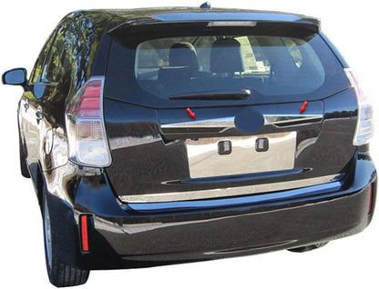2pc. Luxury FX Stainless Steel U. License Bar Trim for 2012-2017 Toyota Prius V