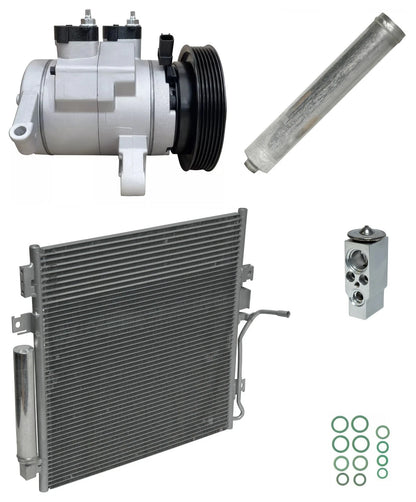 A C Compressor Kit Replacement With Condenser for Jeep Liberty 3.7L (2010)