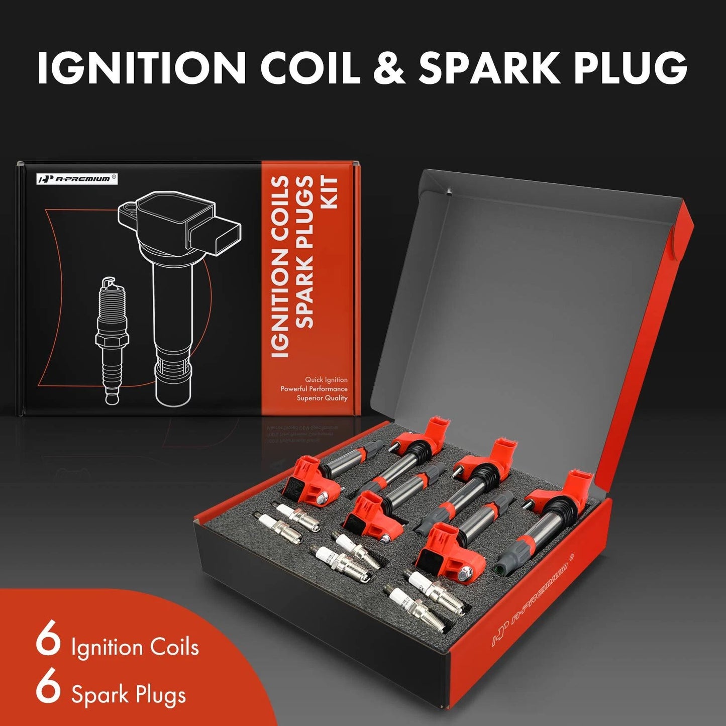 6X Ignition Coil & Spark Plug Set for Chevy Equinox