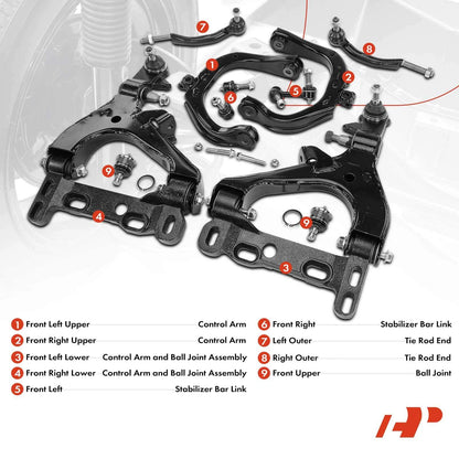 10x Control Arm with Ball Joints for Chevy GMC Envoy (2002–2009)