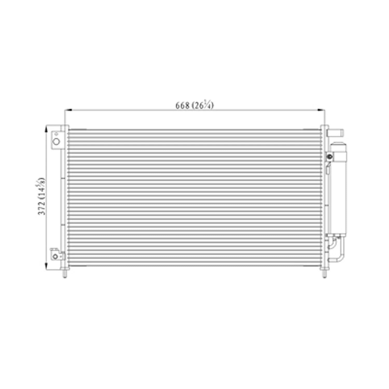 Replacement A/C Condenser Repair Part For 2003-2007 Honda Accord Coupe