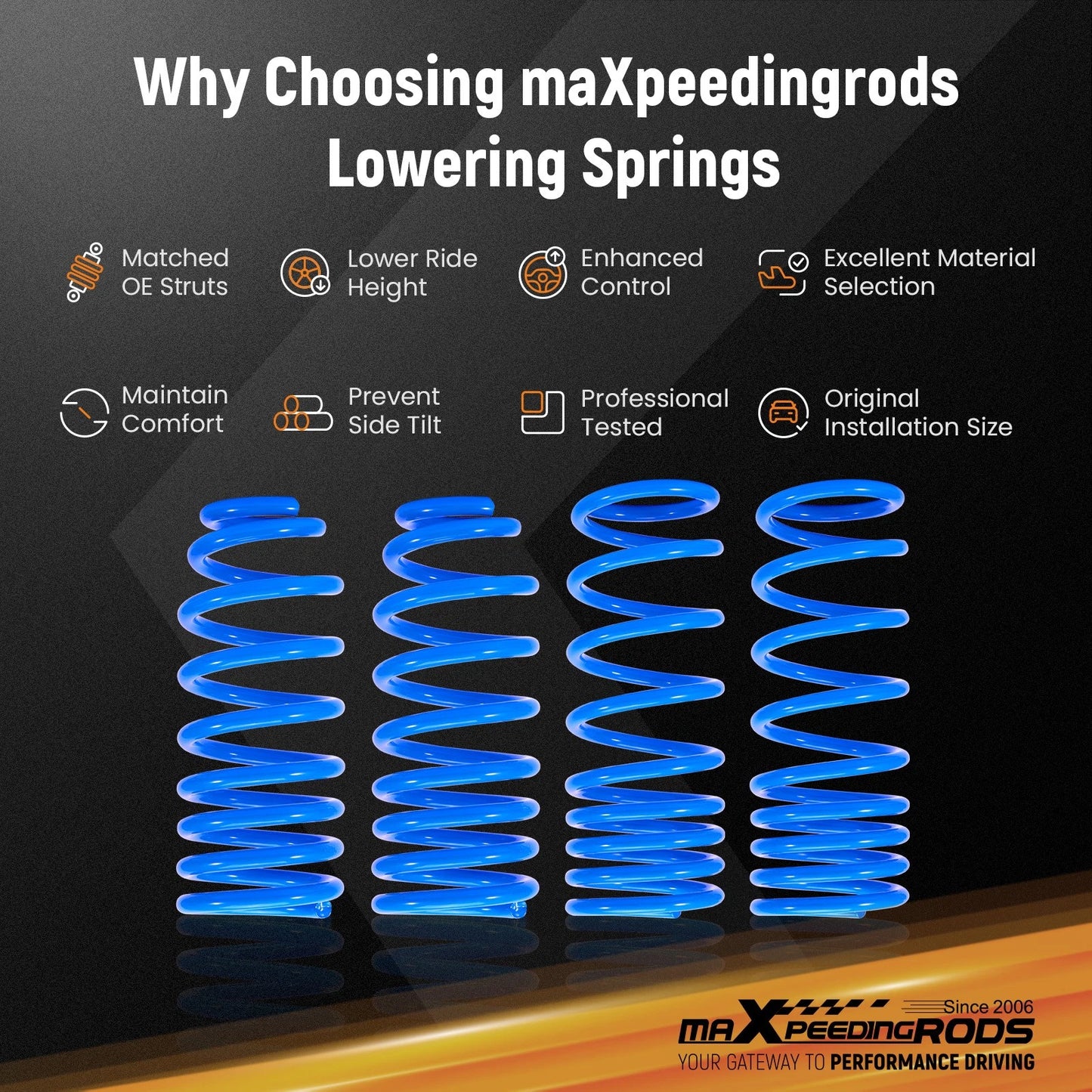 Lowering Springs Kit for Honda Accord (2008–2012)