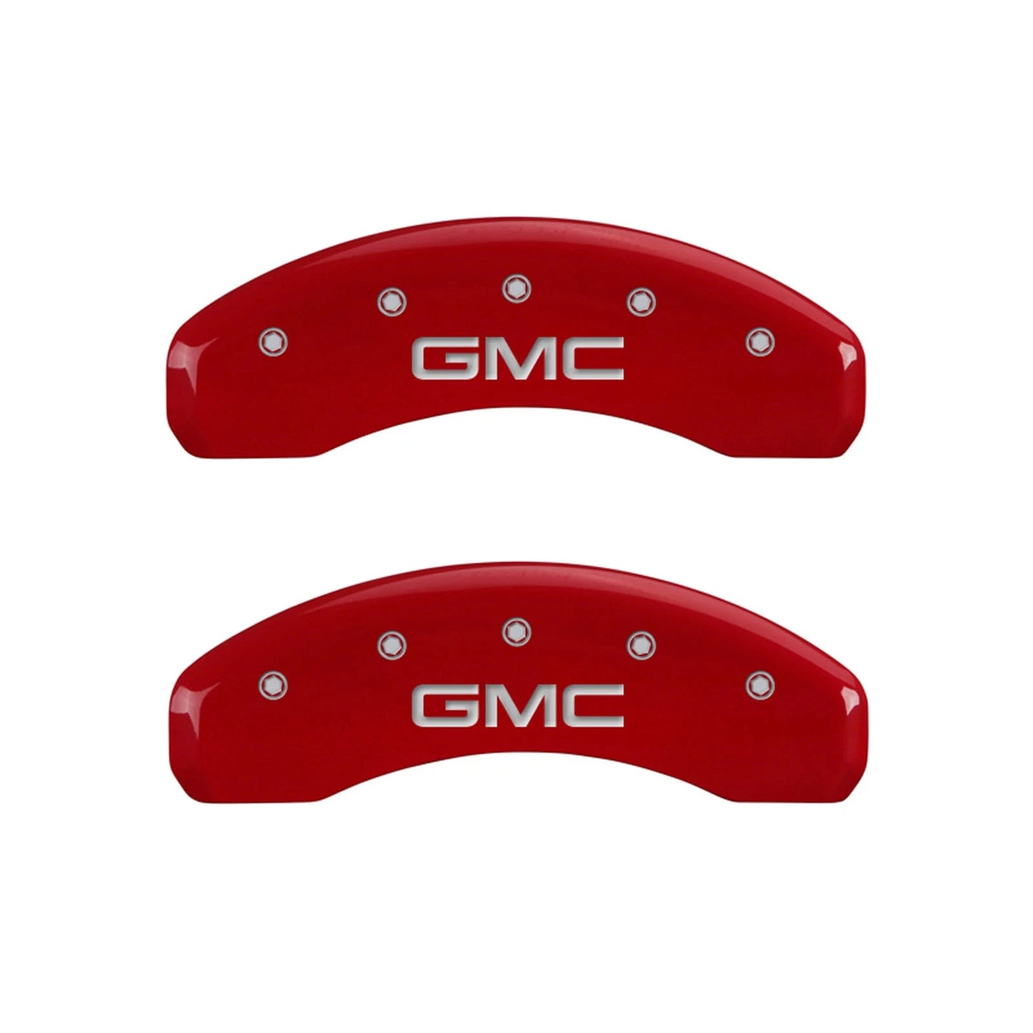 Front and Rear Red Caliper Covers for 2015-2020 GMC Yukon XL by MGP