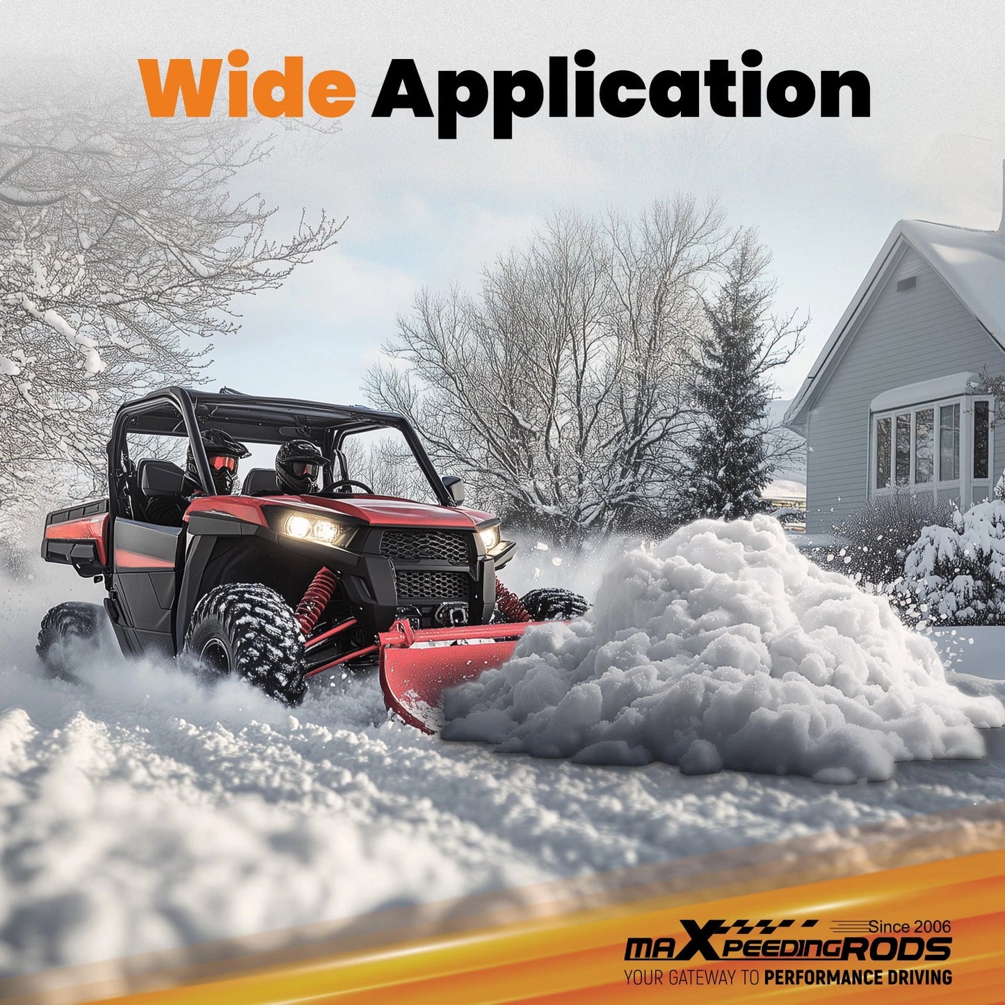 Black Coated Snow Mount Frame for Can-Am Defender (2016–2024) Steel Kit