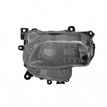 Replacement Passenger Side Halogen Headlight Assembly w/Black Bezel