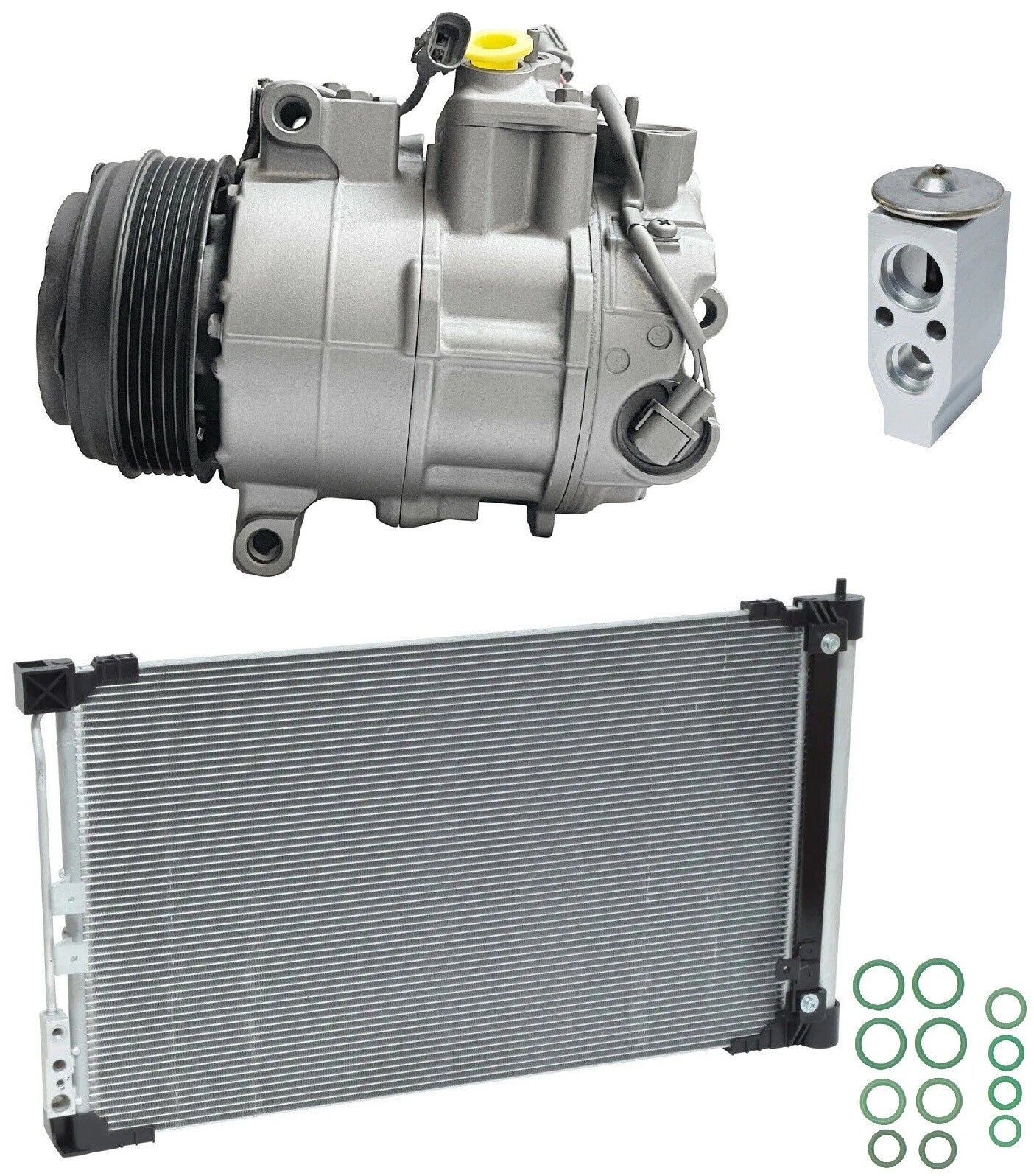 AC Compressor Kit With Condenser Replacement for Infiniti Q50 2.0L (2016–2016)