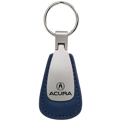 Blue Leather Teardrop Keychain - Officially Licensed for Acura