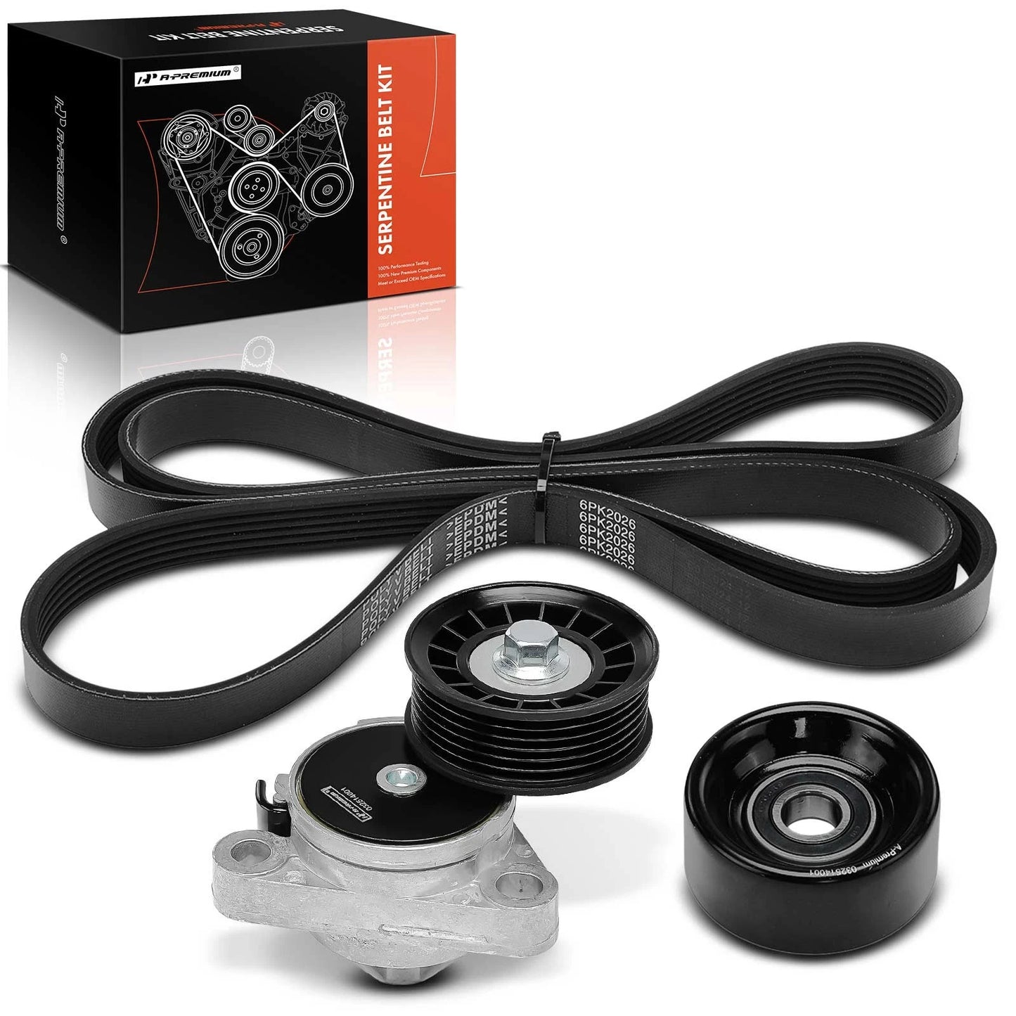 3X Serpentine Belt Drive Component Kit for Chevy Corvette (2001)
