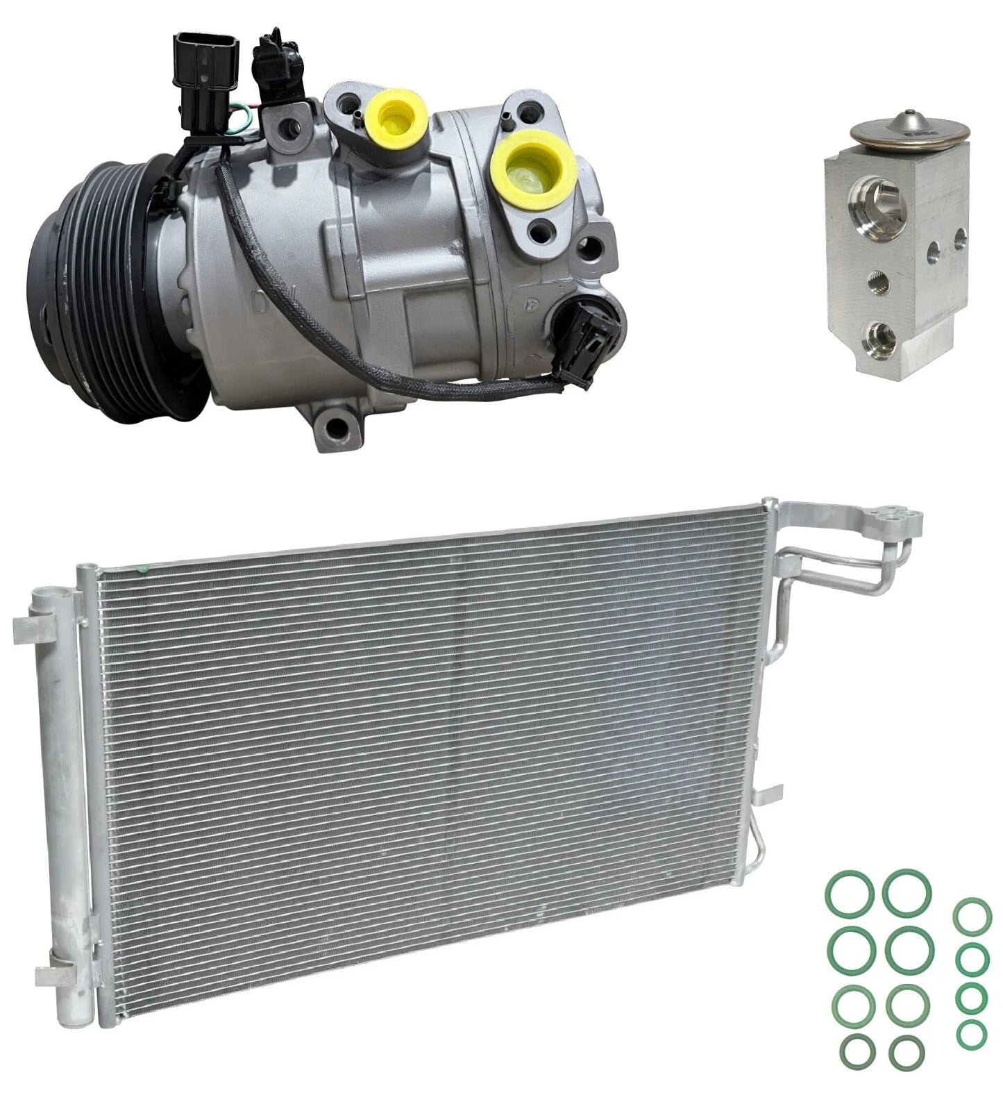 AC Compressor Kit With Condenser Replacement for Kia Soul 2.0L (2020–2020)