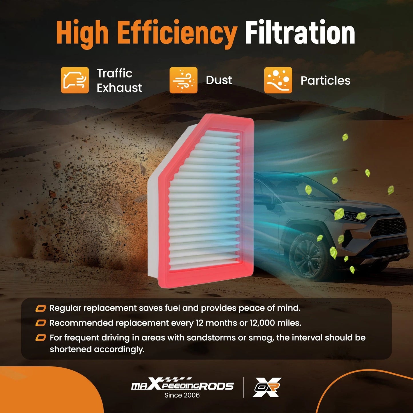 Engine Air Filter for Nissan Sentra (2020–2025) 2.0L Front PA99575 CA12815