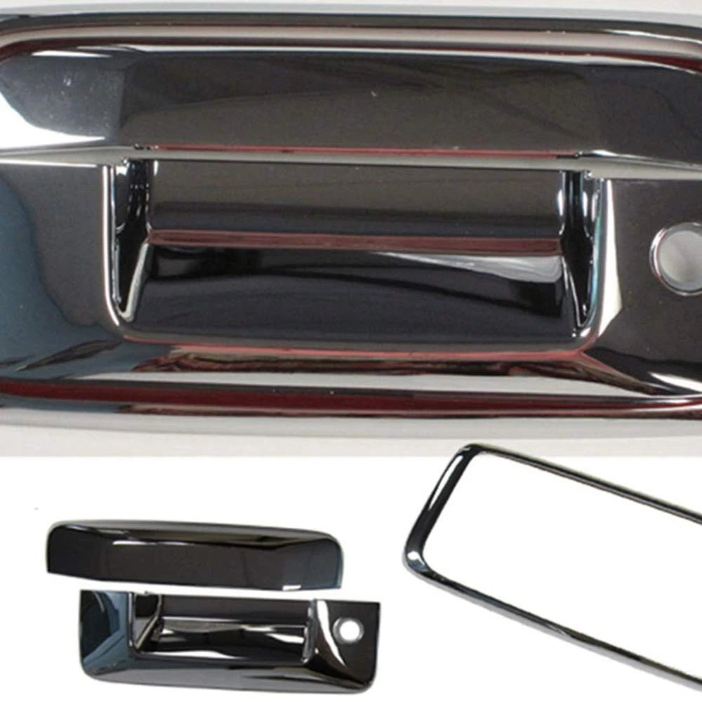 Luxury Chrome Tailgate Handle Cover Without Camera for Chevy Silverado (2014–2018)