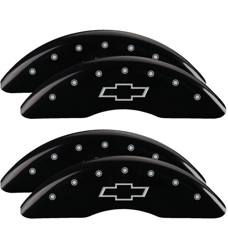 Black Caliper Covers Engraved Bowtie for 2020–2024 Chevy Silverado 3500 HD