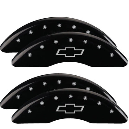 Black Caliper Covers Engraved Bowtie for 2020–2024 Chevy Silverado 3500 HD