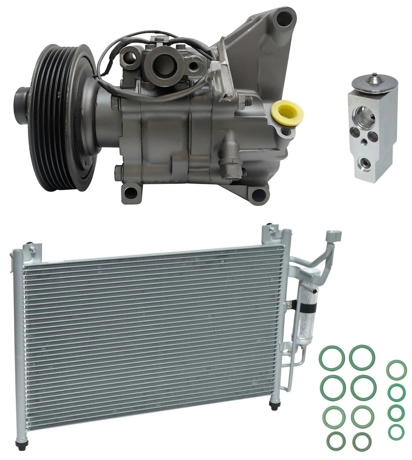 AC Compressor Kit With Condenser for Mazda 2 1.5L (2012–2014)