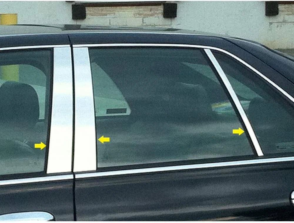 6pc. Luxury FX Chrome Pillar Post Trim for 1998-2004 Cadillac Seville