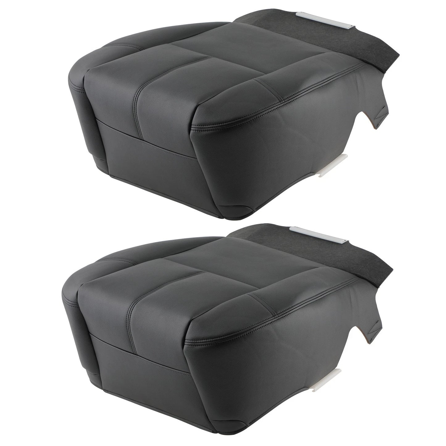Bottom Leather Seat Cover Pair for GMC Yukon XL (2007–2012) Black