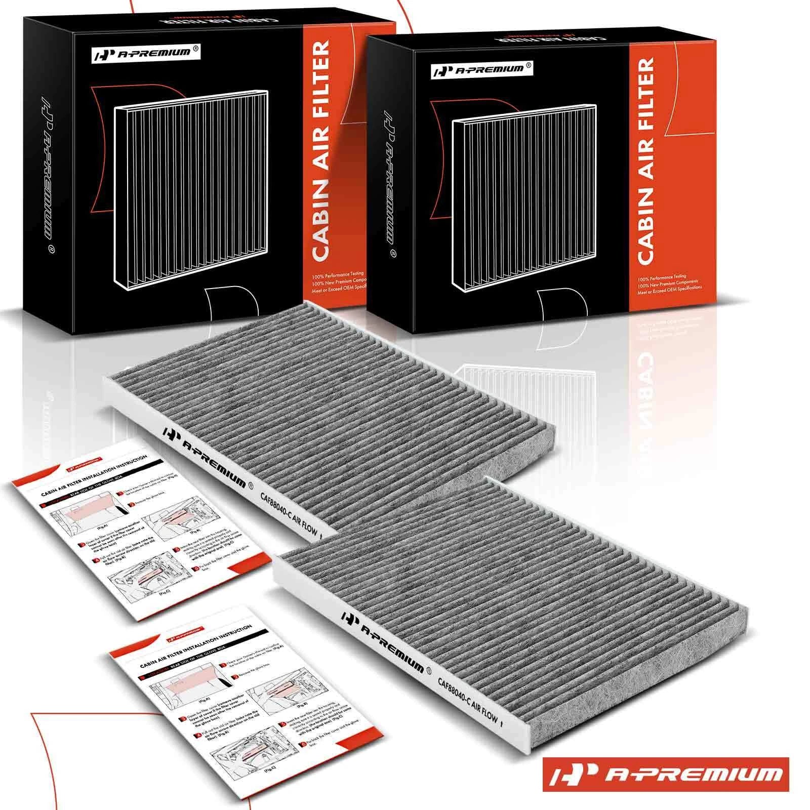 2X Activated Carbon Cabin Air Filter for Cadillac DeVille DTS (2000–2005)