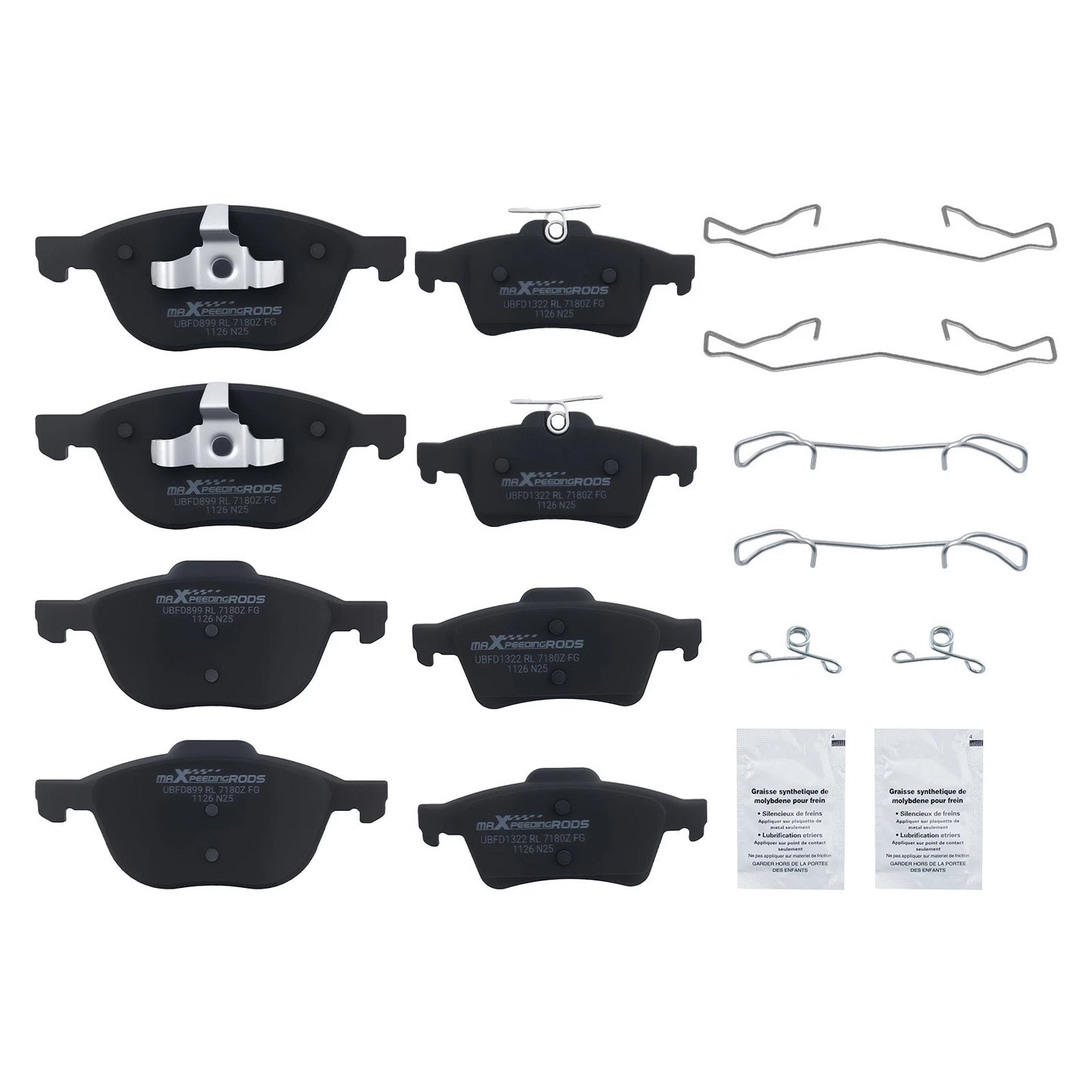 Front Rear Ceramic Brake Pads Set for Ford Escape and Focus (2013–2018)
