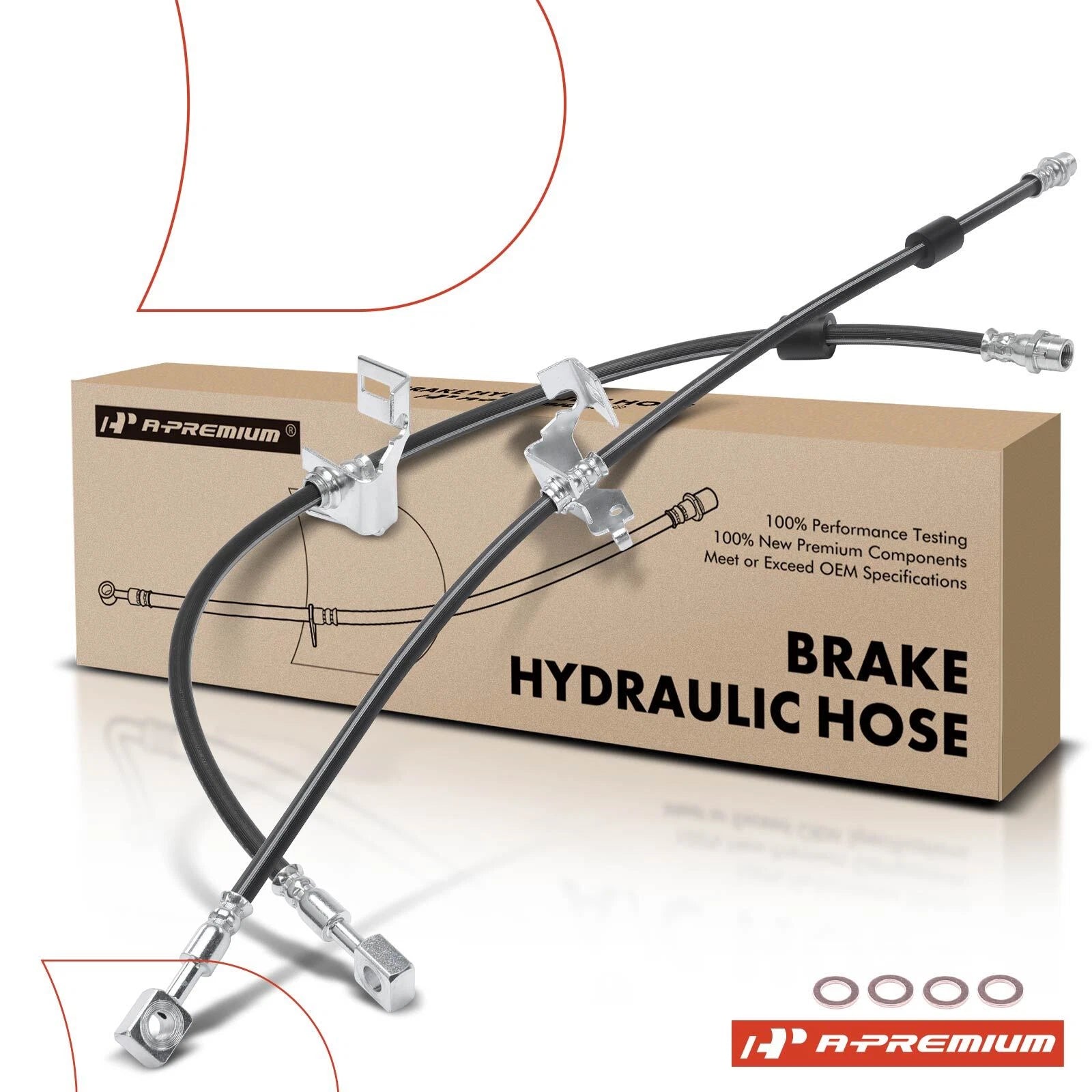 2X Rear Brake Hydraulic Hose for Chevrolet Cruze (2011–2016) Buick Verano (2012–2016)