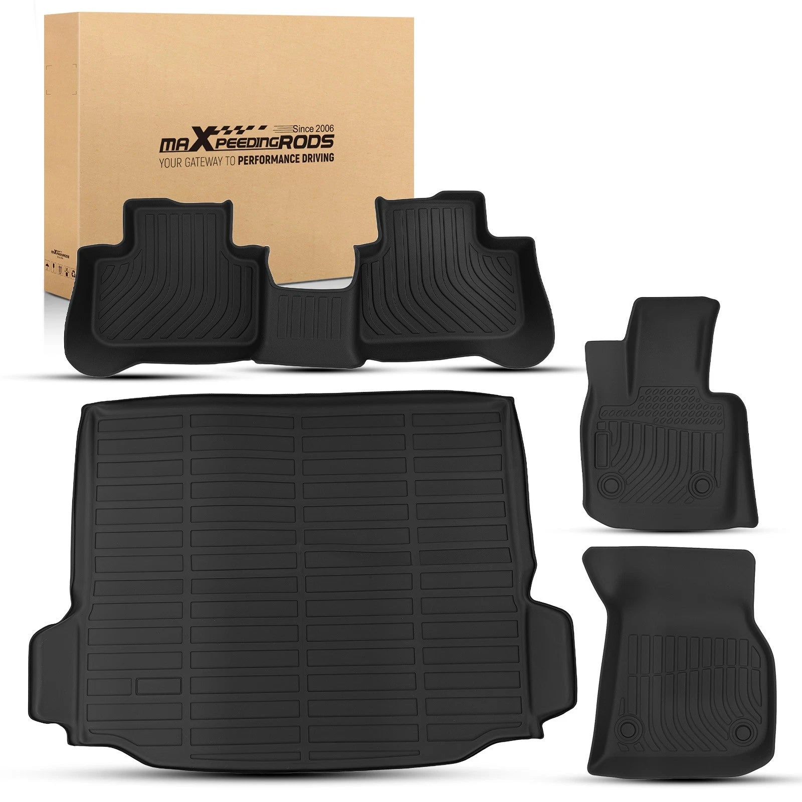 All-Weather TPE Rubber Floor Mats for BMW X3 (2019–2024)