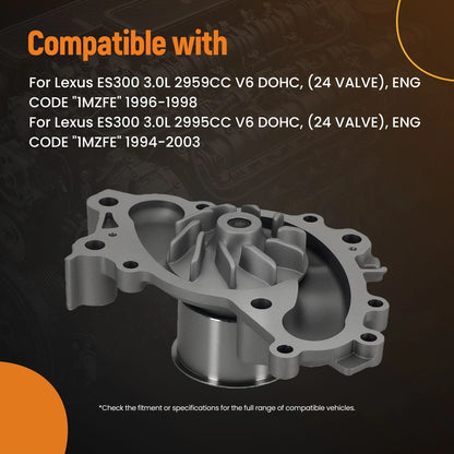 Cooling Water Pump for Lexus ES330 RX330 3.3L V6 (2004–2006)