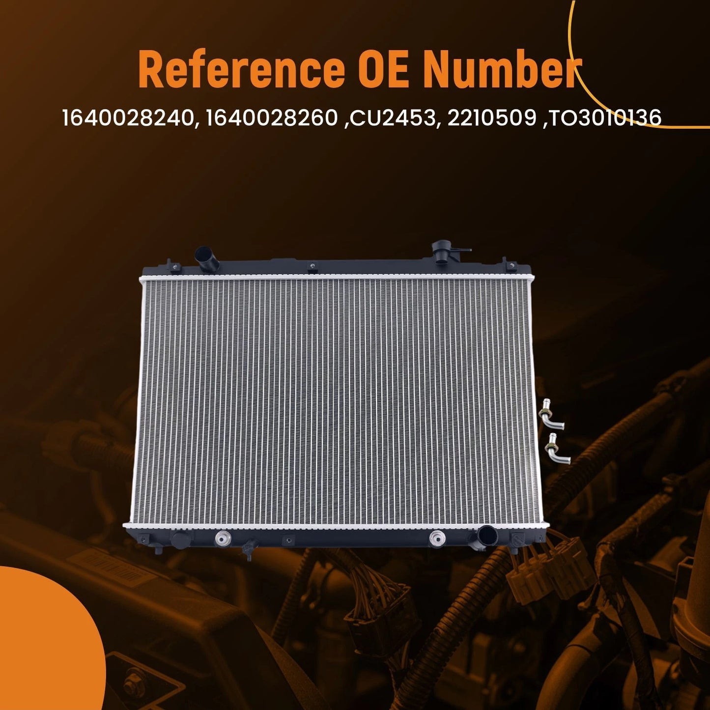 Aluminum Engine Radiator for Toyota Highlander 2.4L (2001–2007)