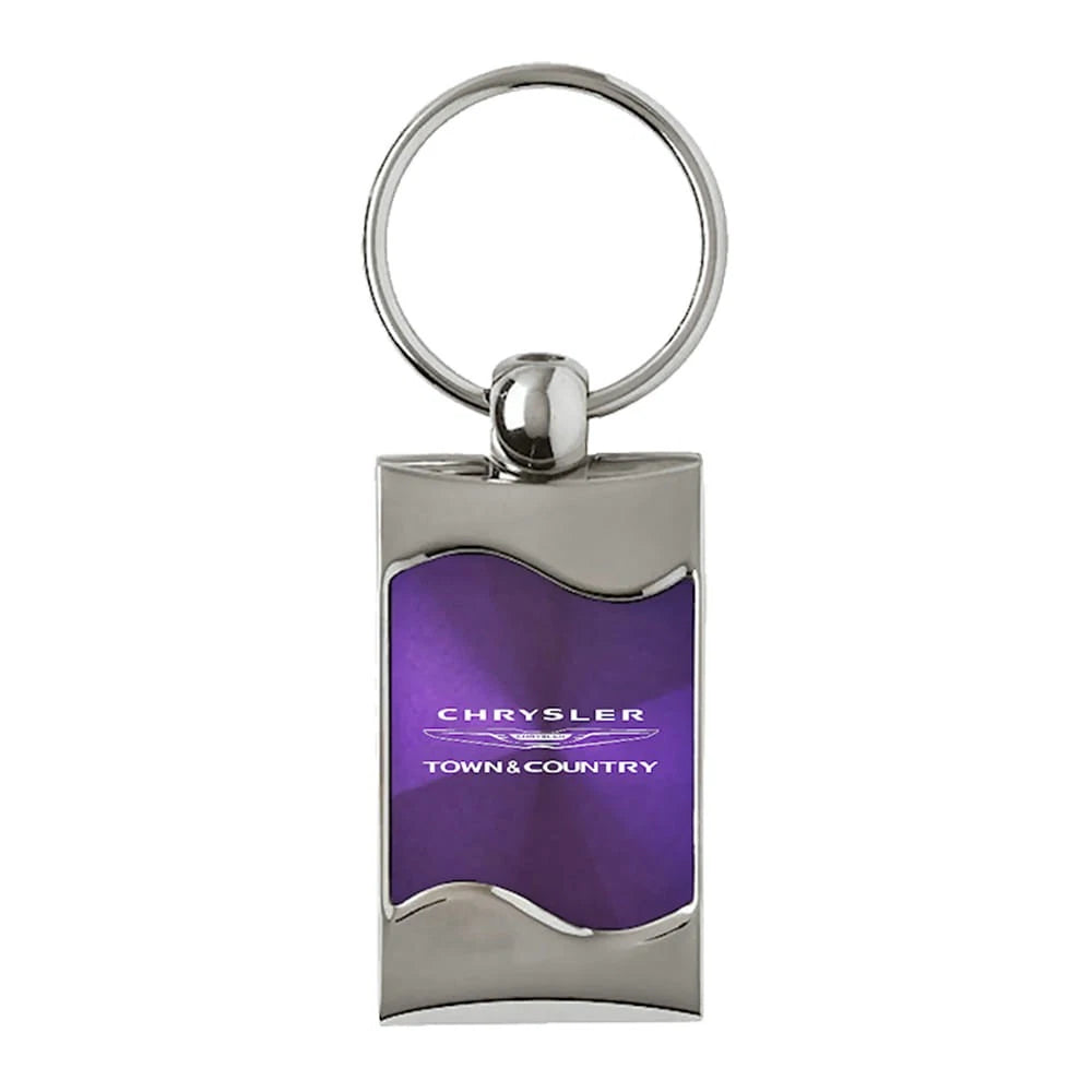 Purple Rectangular Wave Keychain for Chrysler Town & Country KC3075.TNC.PUR