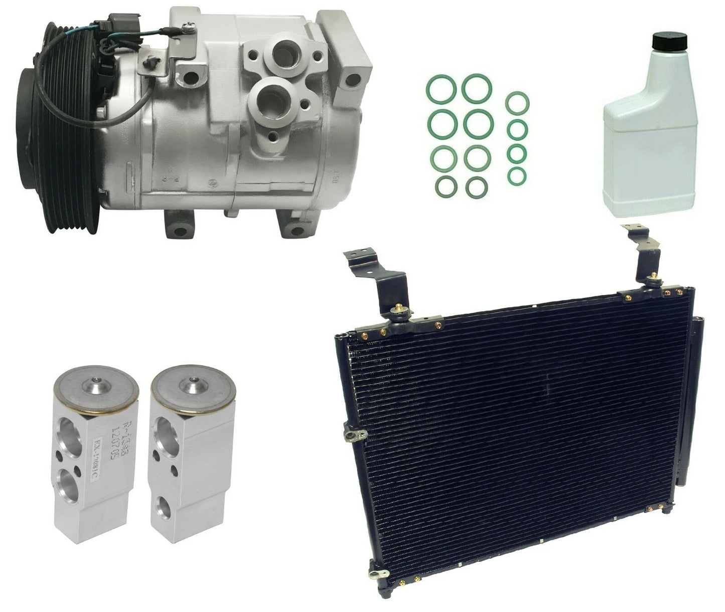 AC Compressor Kit with Condenser Replacement for Chevrolet Cruze (2011–2016)
