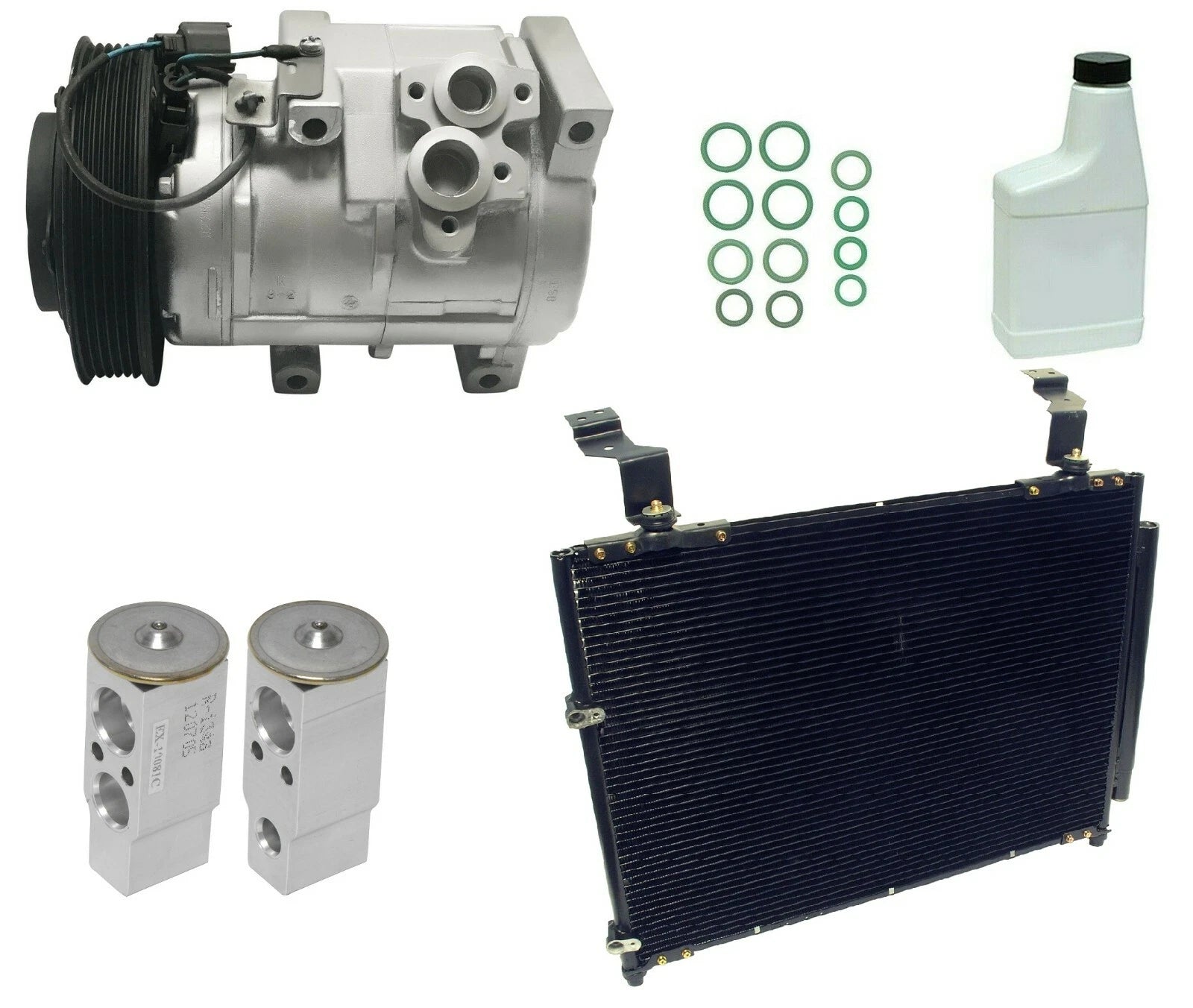 AC Compressor Kit with Condenser Replacement for Chevrolet Cruze (2011–2016)