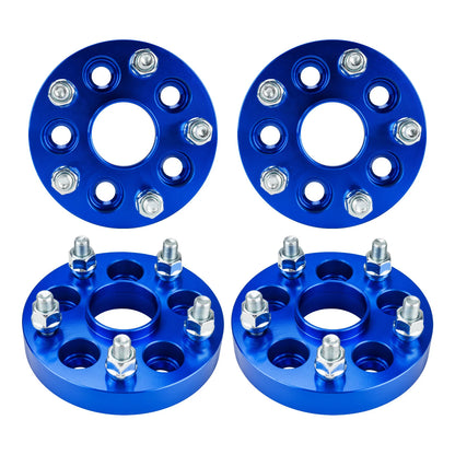 4pc 1" Wheel Spacers for Subaru Impreza (1993–2022) M12x1.25 Blue