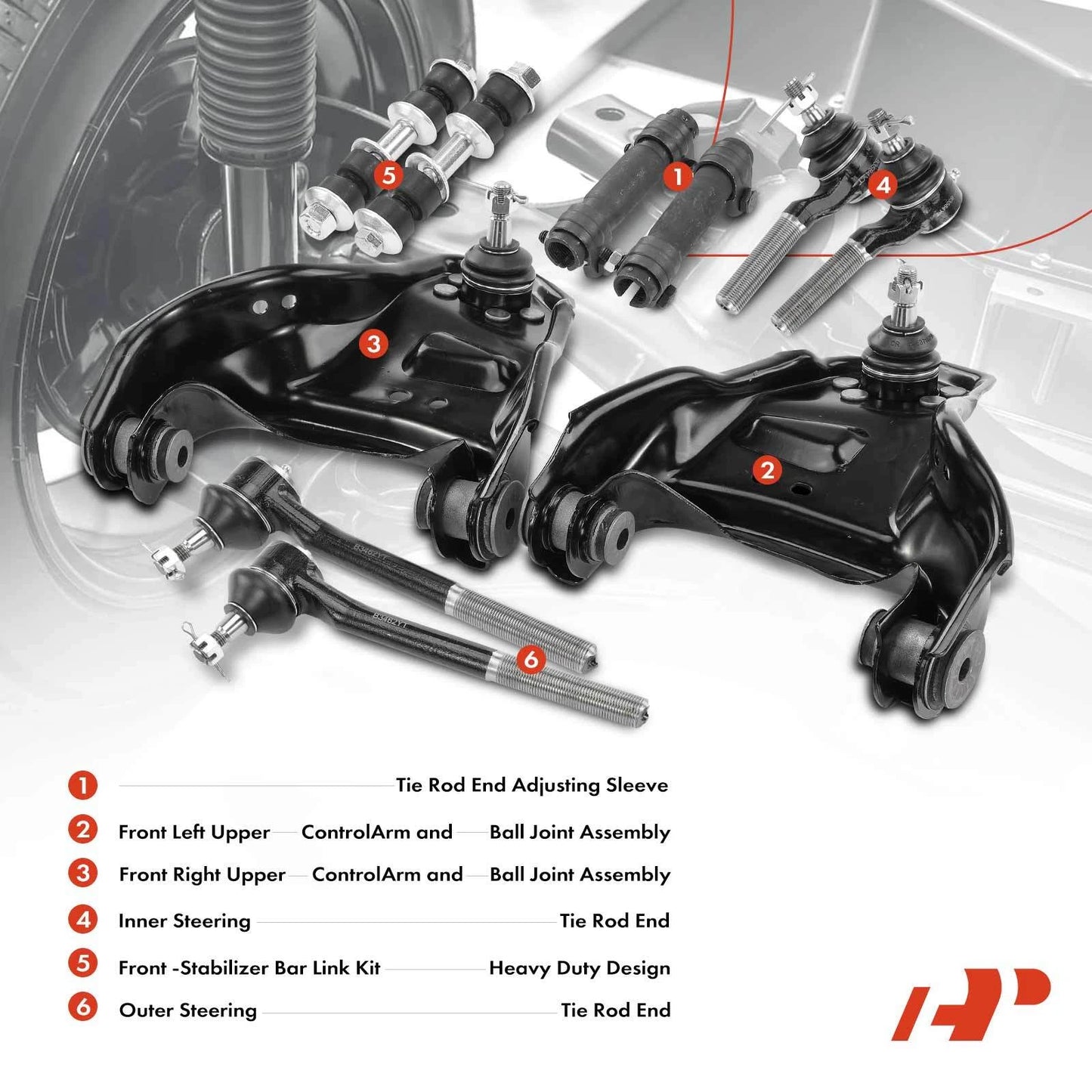 10x Front Upper Control Arm Sway Bar Link for Chevy Blazer GMC Jimmy (1995–2005)