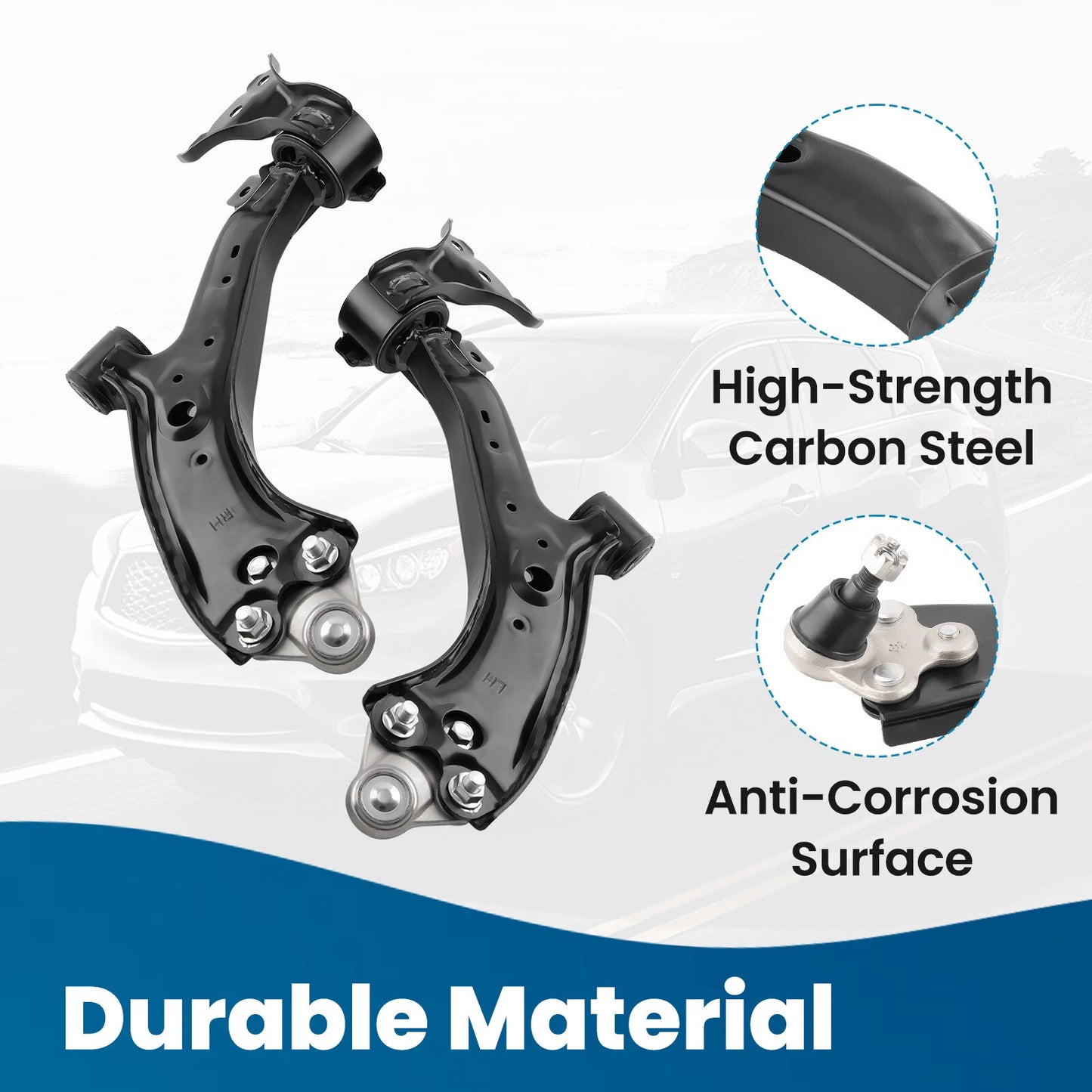 2 Front Lower Control Arms LH & RH for 2007–2011 Honda CR-V (2007-2011)