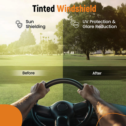 Front Windshield for EZGO TXT Medalist (1994–2014) Tinted Foldable