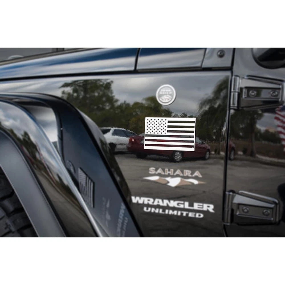 Flag Emblem Driver Side Polished Stainless Steel for Toyota (2007–2018)