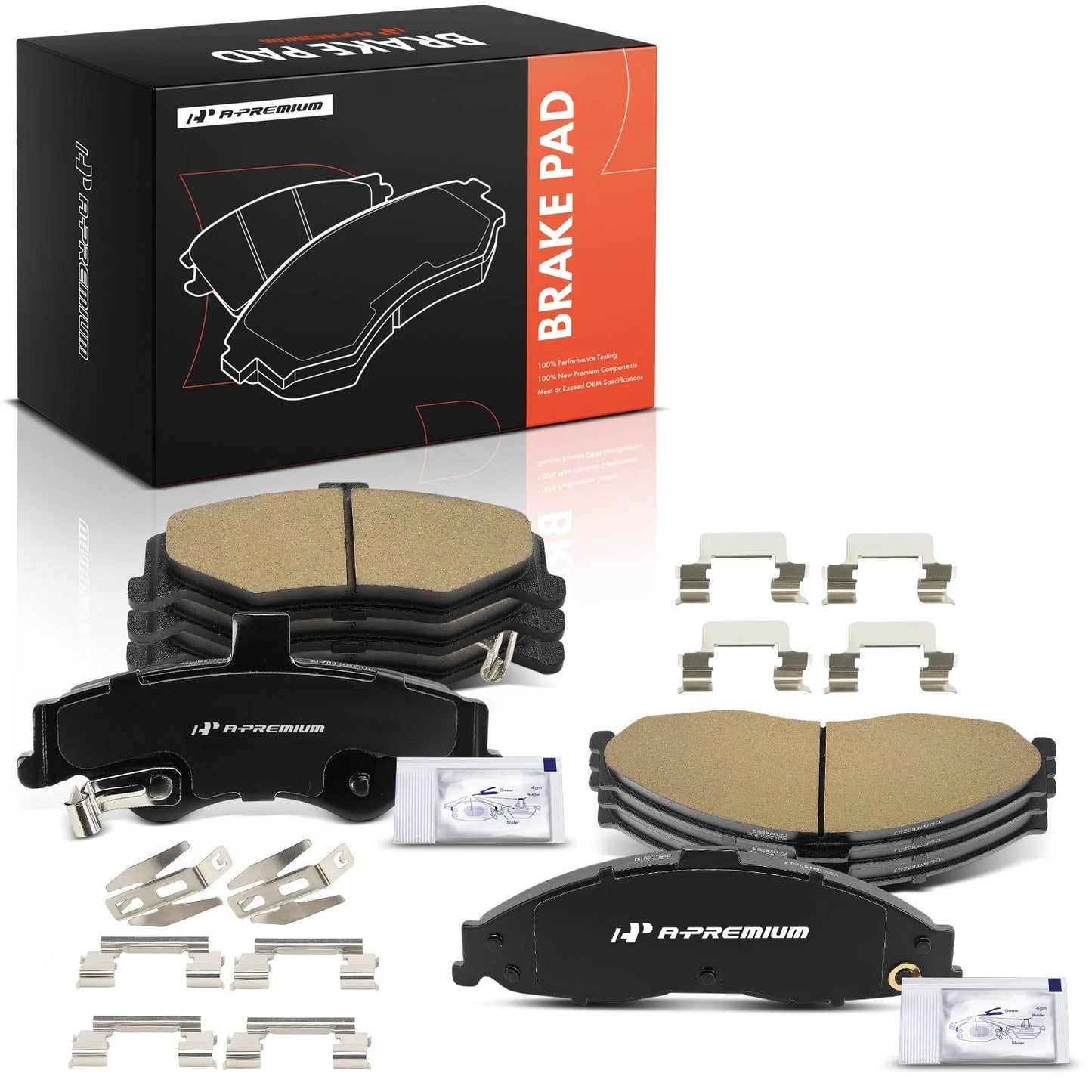 8x Front & Rear Ceramic Brake Pads for Chevrolet Camaro Pontiac (1998–2002)