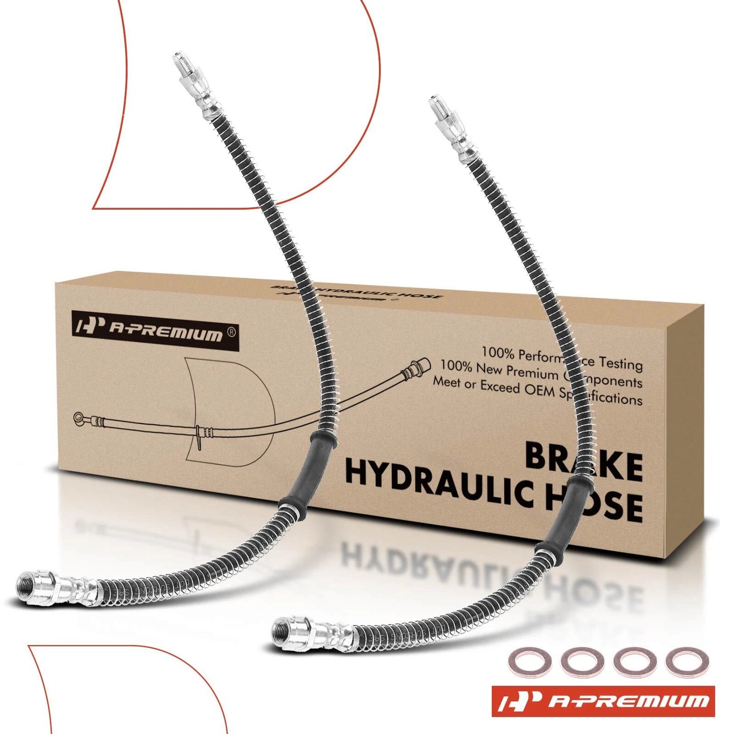 2X Front Brake Hydraulic Hose for Mercedes-Benz S63 AMG (2008–2013)