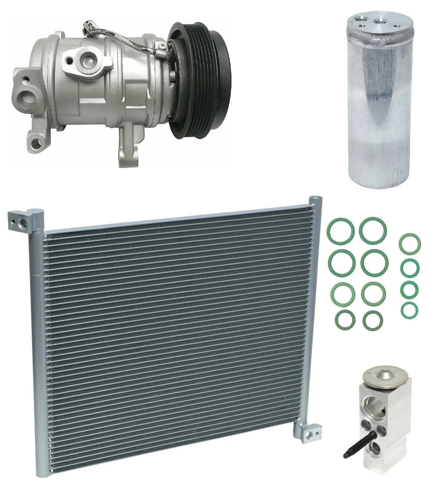 A C Compressor Kit with Condenser for Chrysler Aspen 4.7L (2008–2008)