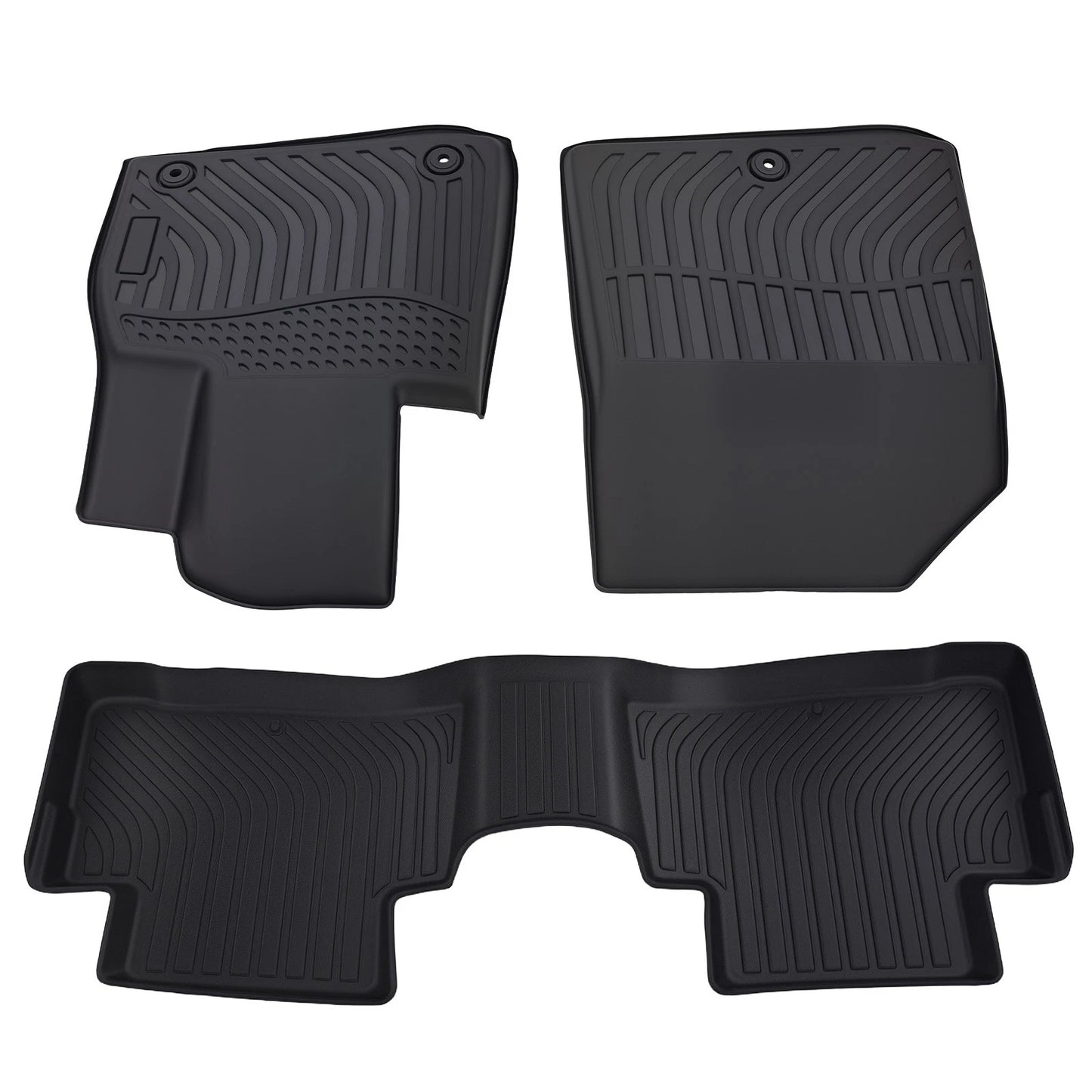Black All-Weather TPE Floor Mats for Hyundai Palisade (2020–2024)