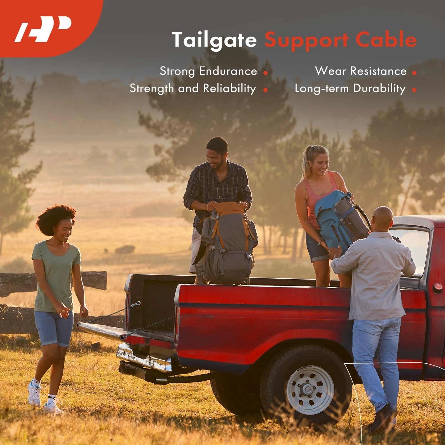 2X Tailgate Support Cable for Chevy Silverado GMC Sierra 1500 (2007–2018)