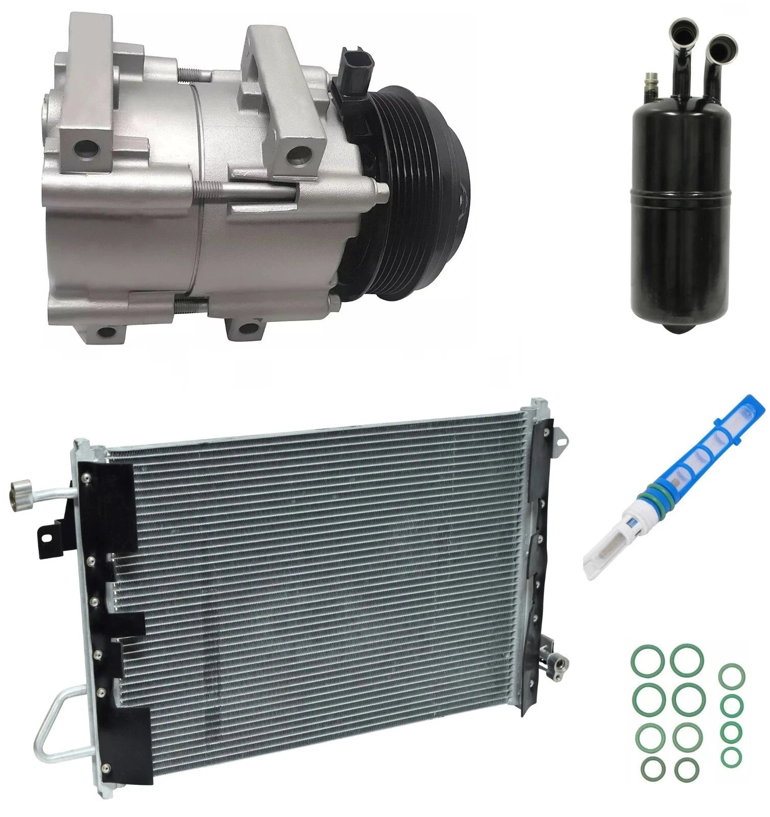 AC Compressor Kit with Condenser for Ford Mustang 4.0L (2008–2008)