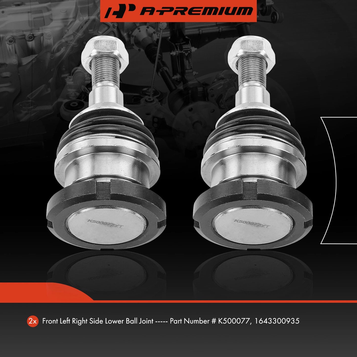 2X Front Lower Ball Joint for Mercedes-Benz X164 GL320 GL450 (2007–2009)