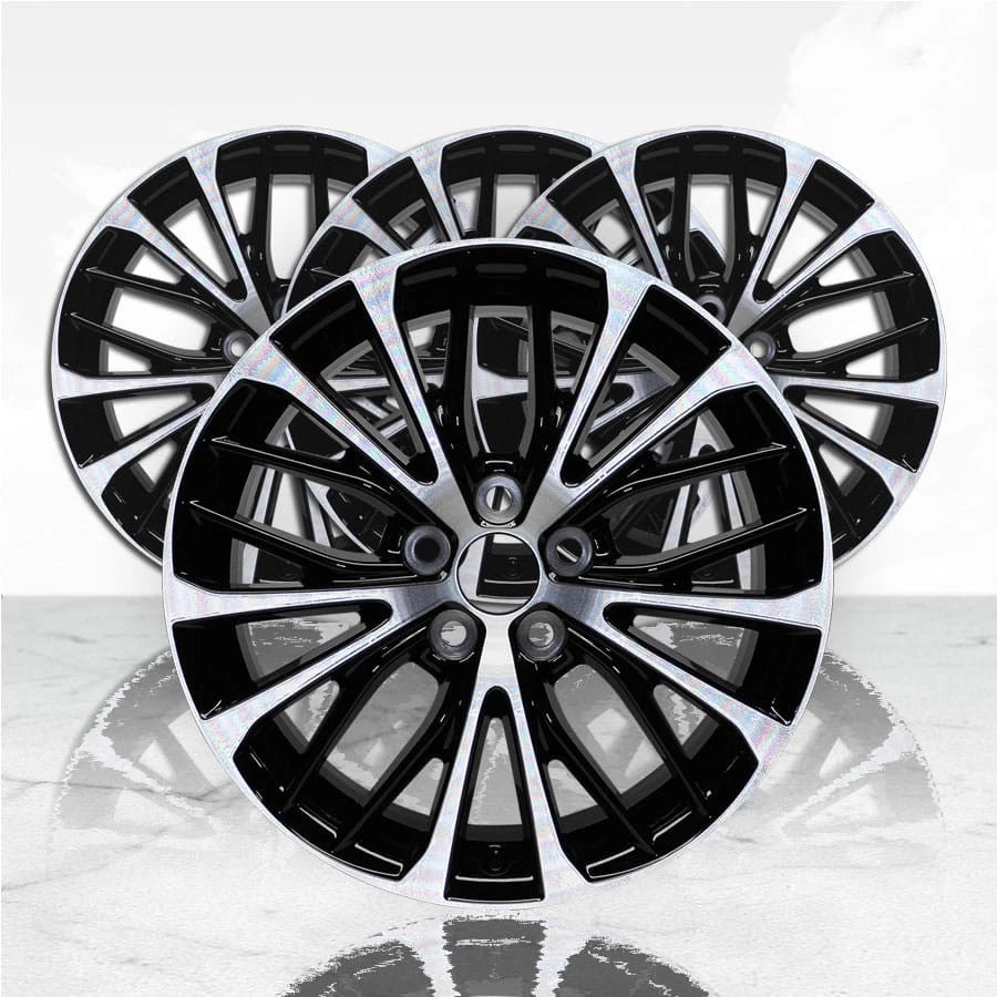18 Inch Machined Black Spoke Inset Wheel Rim by JTE for Toyota Camry (2018)