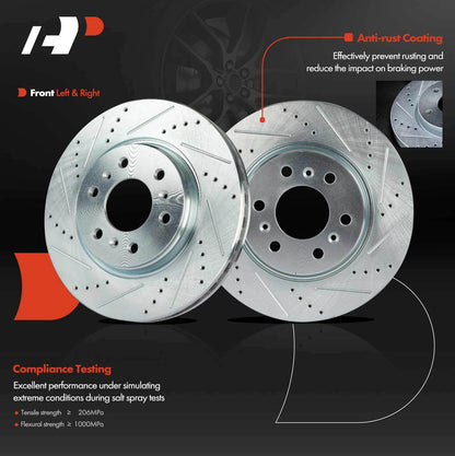 6x Drilled Brake Rotors & Pads for Buick Chevrolet Uplander (2005–2008)