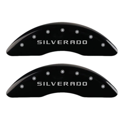 Black Caliper Covers 4pc Engraved for Chevy Silverado 2500 (2020–2025)