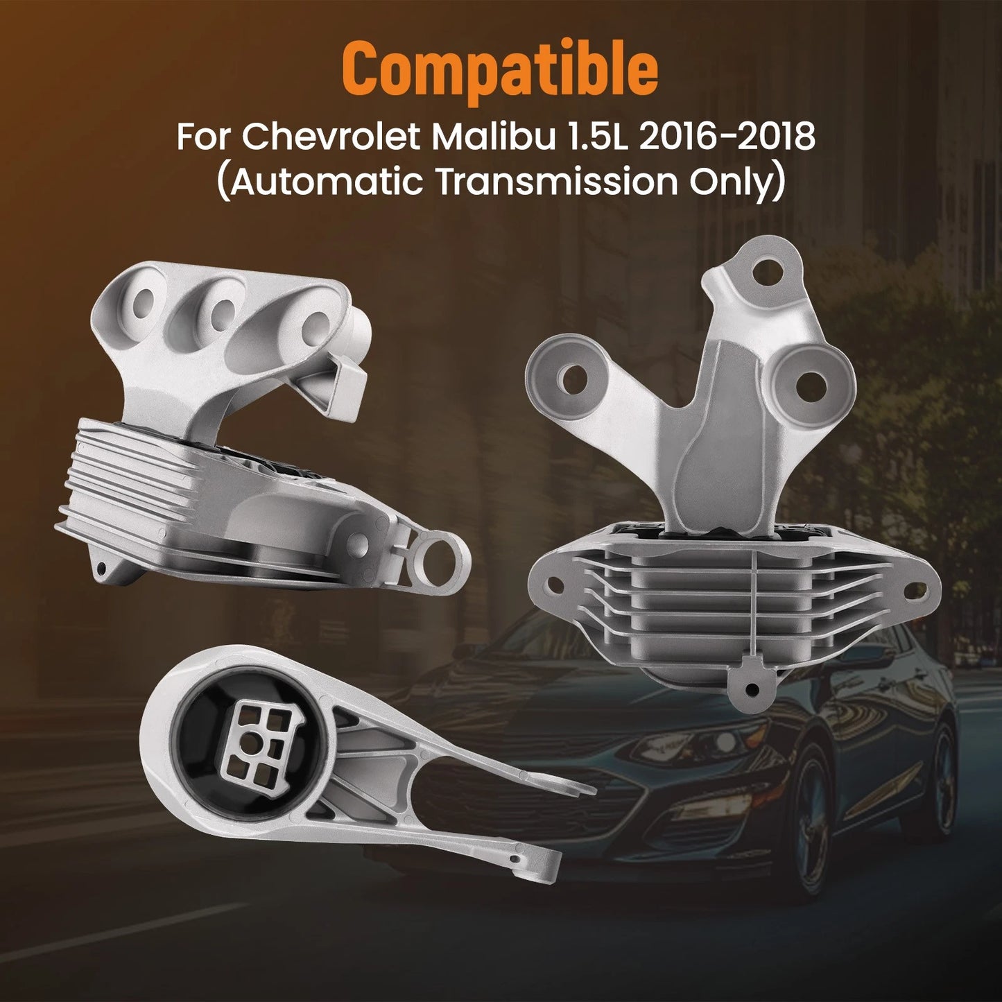 Engine Motor Auto Trans Mounts Set for Chevrolet Malibu (2016–2018)