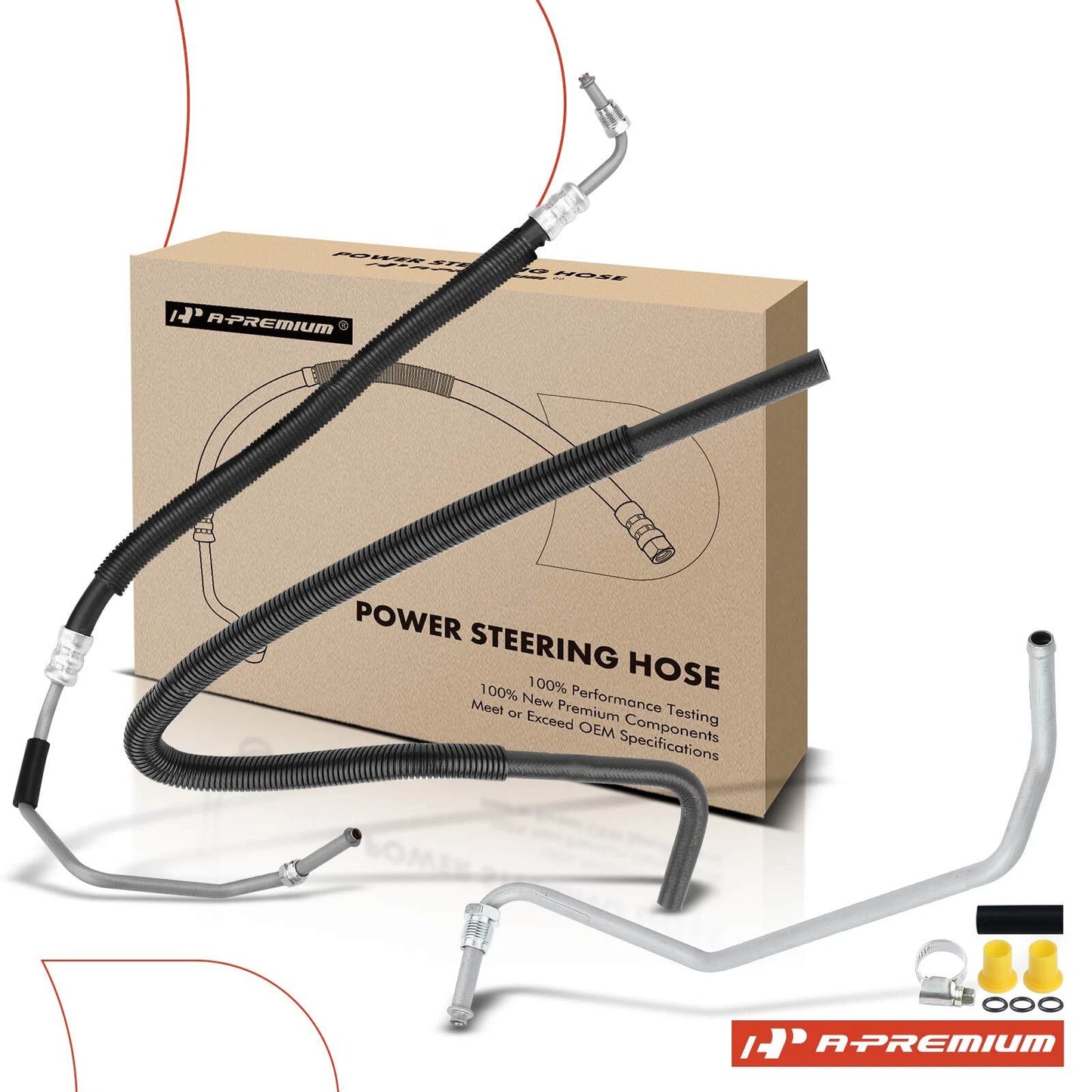 2X Power Steering Pressure & Return Line Hose for Chevy Camaro (1993–1997)
