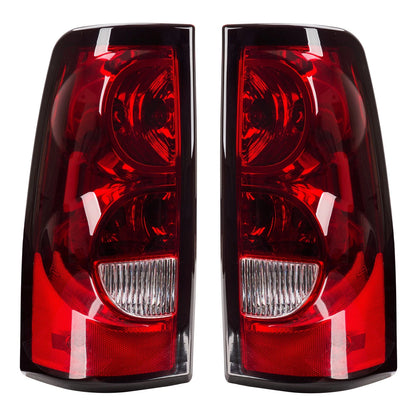 Halogen Tail Light Assembly w/ Bulbs for 2003–2007 Chevy Silverado 1500 2500 HD