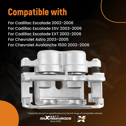 Front Left Disc Brake Caliper with Bracket for Chevrolet Suburban 1500 (2000–2006)