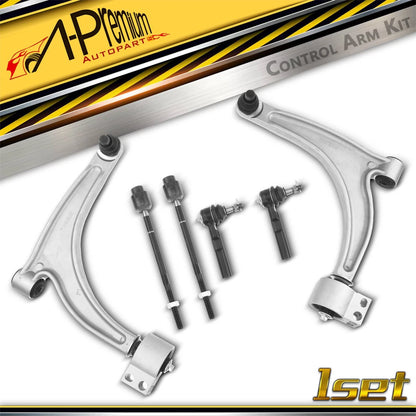 6x Front Control Arm Ball Joint Tie Rod End for Chevy Malibu (2004–2012)